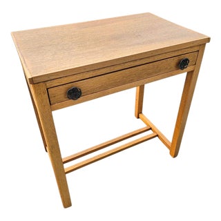 Oak Side Table, 1970s For Sale