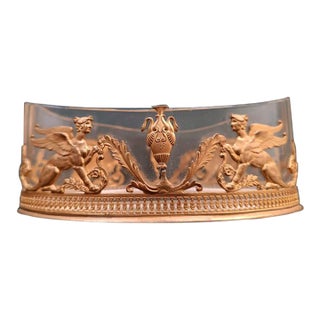 19th C French Empire Clear Crystal Ormolu Jardiniere Cachepot - 1 Pc For Sale