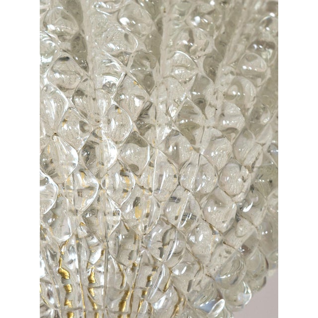 Vintage Art Deco Murano Blown Glass Pendant Light by Ercole Barovier for Barovier & Toso, 1930s For Sale - Image 4 of 11