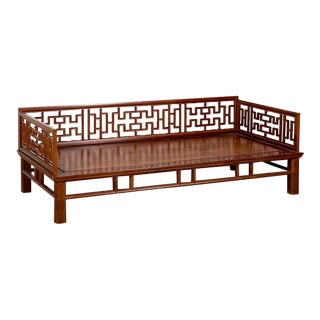 1970s Vintage Chinese Chippendale Daybed For Sale