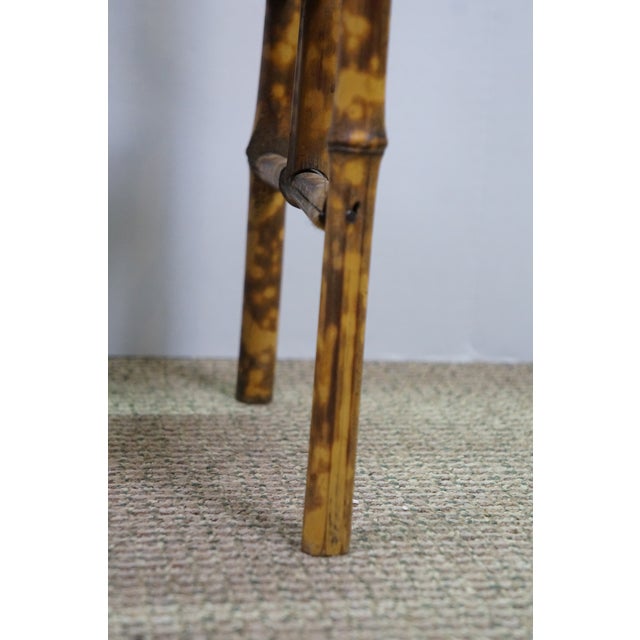 Brown Antique Victorian Bamboo Divided Magazine Storage Rack 23" For Sale - Image 8 of 18