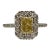Natural Yellow Diamond Cocktail Ring 14kt White Gold 1.31ctw vs Size 6.5 For Sale