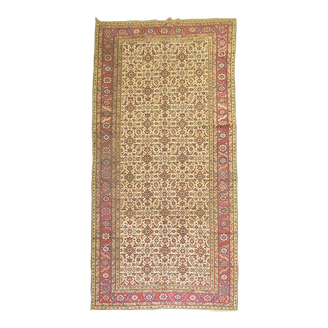 Zabihi Collection Antique Bakshaish Corridor Rug - 7'4" x 17' For Sale