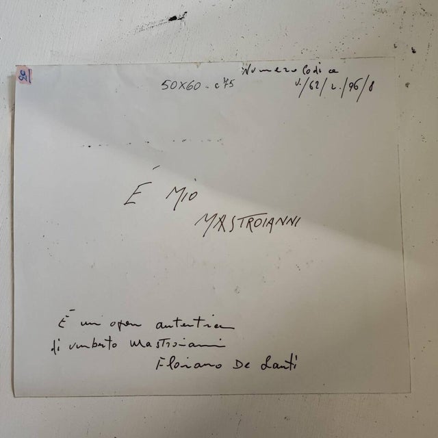 Umberto Mastroianni, Mio Mastroianni, 1975, Painting on Cardboard, Framed For Sale - Image 13 of 17