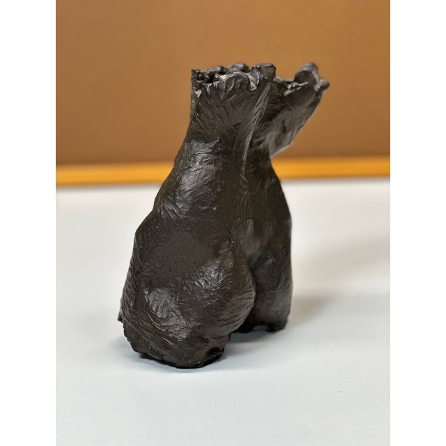 Chocolate Patrick McKearnan Signed Cold Cast Bronze Female Torso Sculpture 7.5” Modern Figure For Sale - Image 8 of 16