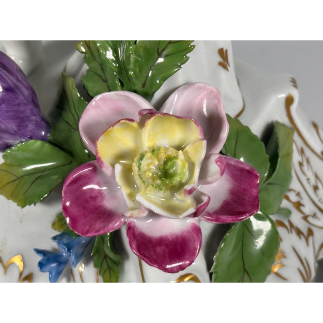 Carl Thieme Dresden Porcelain Figural Putto Candlestick For Sale - Image 10 of 18