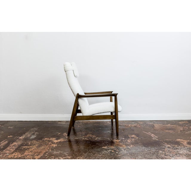 Mid-Century Modern Mid-Century Modern High Back Lounge Chair by Edmund Homa, Poland, 1960s For Sale - Image 3 of 15