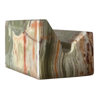 Vintage Onyx Cardholder Desk Accessory, 20th Century For Sale