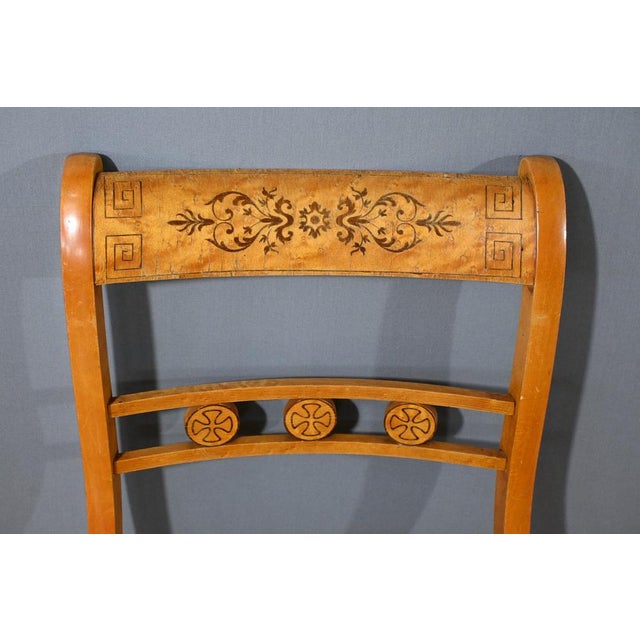 Tan Speckled Maple Chairs, Set of 6 For Sale - Image 8 of 18