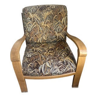"Vintage Mid-Century Modern Slat-Back Lounge Chair by Freska (La) For Sale