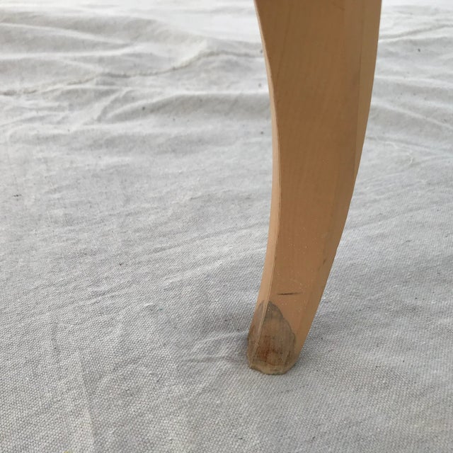 Large Modern Sculptural Wood and Glass Console Table / Desk For Sale - Image 10 of 13