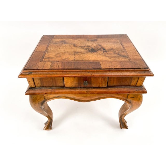 Vintage Salesman’s Sample-Sized Louis XV Style Burl Walnut Desk For Sale - Image 4 of 14