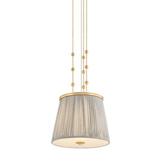 Hudson Valley Lighting Valeria 18 in. 1 Light Pendant in Aged Brass Finish For Sale