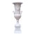 Monumental Ardalt Impero Blanco Pedestal Vase, Romanesque Design, 1950's, Italy, # 5929 For Sale