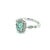 Traditional Natural Colombian Emerald Diamond Ring 14k W Gold 0.80 TCW Certified, Size 6.5 For Sale - Image 3 of 9