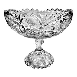 Brilliant Cut Lead Crystal Compote Centerpiece - Late 20th Century