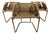 Brass Leather Strip Chair by Massimo Castagna for Henge, 1990s, Set of 3 For Sale