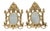 Antique Brass Sconces with Mirrors, Set of 2 For Sale