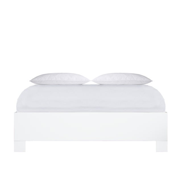 Wood Liam Platform Bed Double - White For Sale - Image 7 of 12