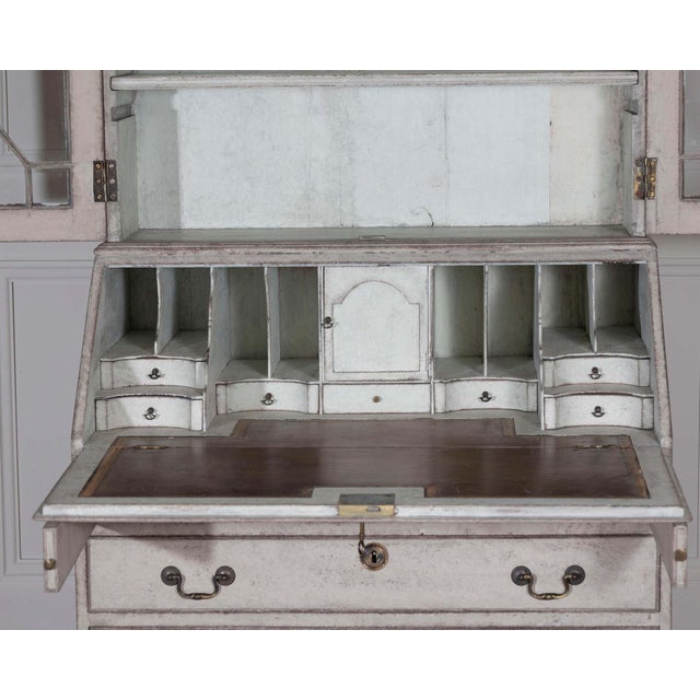Traditional 18th Century European Painted Bureau Bookcase with Glazed Doors, circa 1790 For Sale - Image 3 of 10
