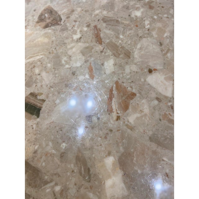 1980s Vintage Stone Top Coffee Table With “Rope and Knots” Base For Sale - Image 5 of 9