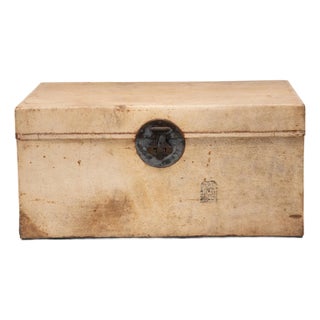 Chinese Blonde Hide Storage Trunk, C. 1800 For Sale