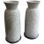 White Alfiero Mangani Granite Finish Ceramic Vases - A Pair For Sale - Image 8 of 8