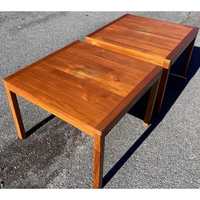 1970s 1970s Solid Teak Danish Modern End Tables by Vejle Stole Mobelfabrik - a Pair For Sale - Image 5 of 7
