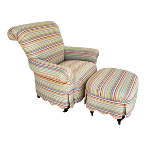 Pearson Armchair & Ottoman Rolling