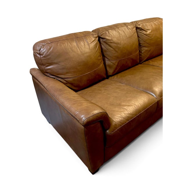 Italian Digiò Leather 3 Seater Sofa For Sale - Image 4 of 6