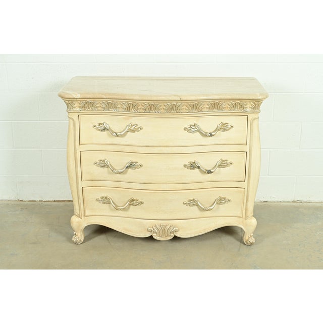 A gorgeous French Provincial or French Rococo Louis XV style commode or dresser chest By Henredon USA, Late 20th Century...