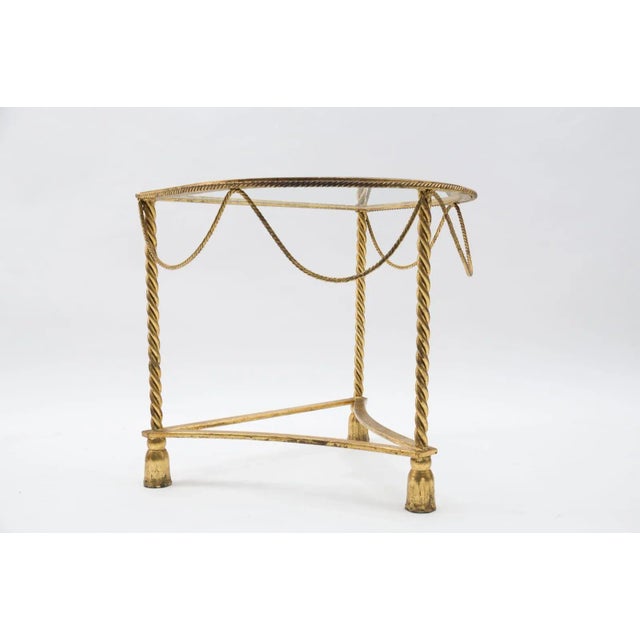 1960s Italian Gold Plated Side Table, 1960s For Sale - Image 5 of 10