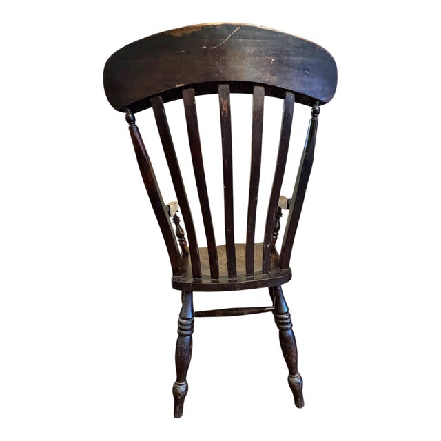 19th Century Elm High-Back Windsor Armchair, 1890s For Sale - Image 6 of 10