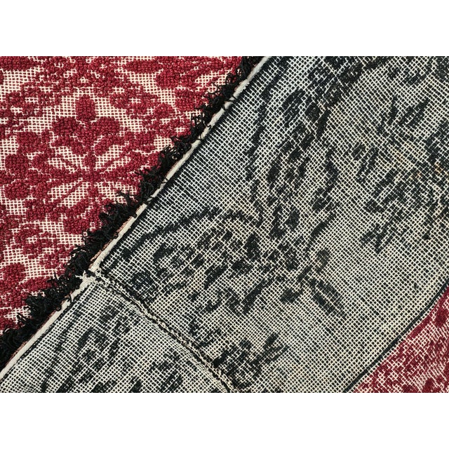 Black Vintage Italian Hand-Woven Rug, 1950s For Sale - Image 8 of 13