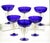 Champagne Glasses in Cobalt Murano Glass with Signed Gold Accents from Cenedese, 1950s, Set of 6 For Sale - Image 13 of 17
