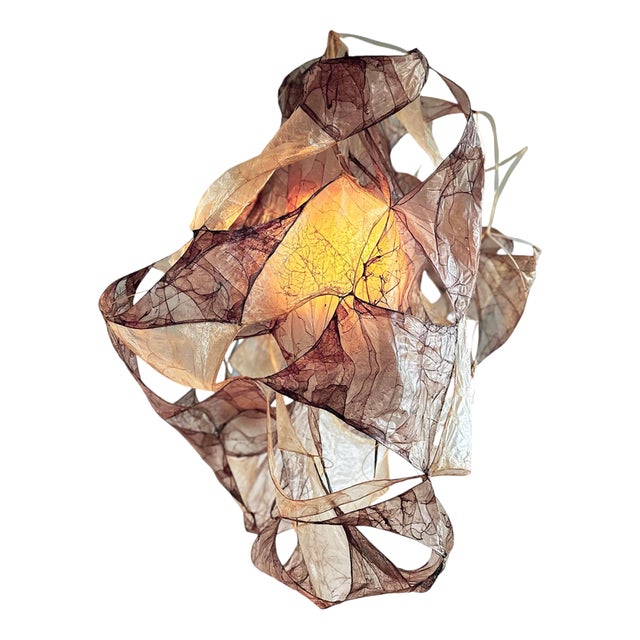 Multi Purple Pendant Lamp in Bio Material with Natural Dyes by Thibault Philip For Sale