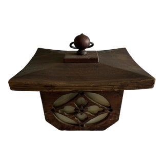 19th Century Wood Hanging Japanese Lantern For Sale
