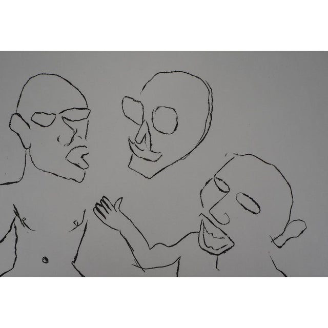 Alexandre Calder (1898 - 1976) Santa Claus : Happy party, 1974 Original Etching Handsigned in pencil On vellum Arches 50.5...