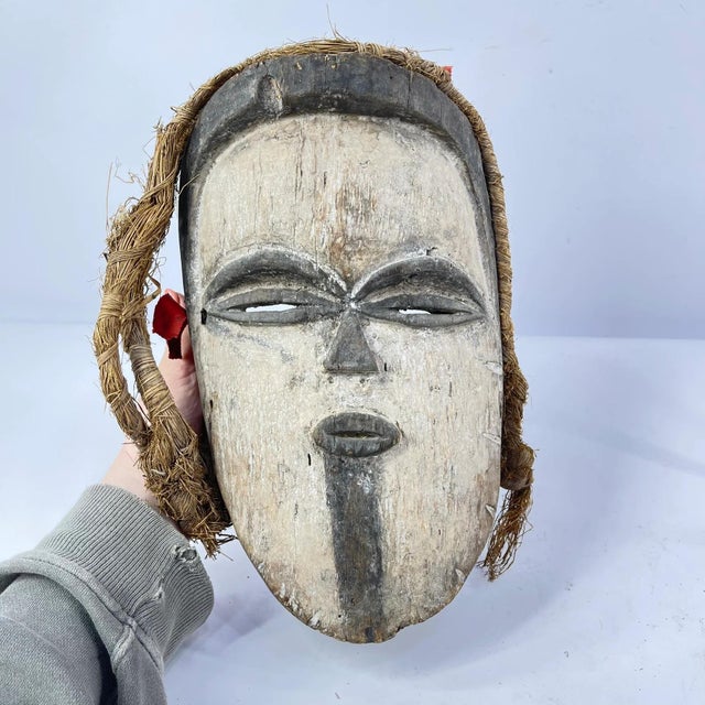 Wood Early 20th Century Igbo Carved Wood Mask Nigeria For Sale - Image 7 of 8