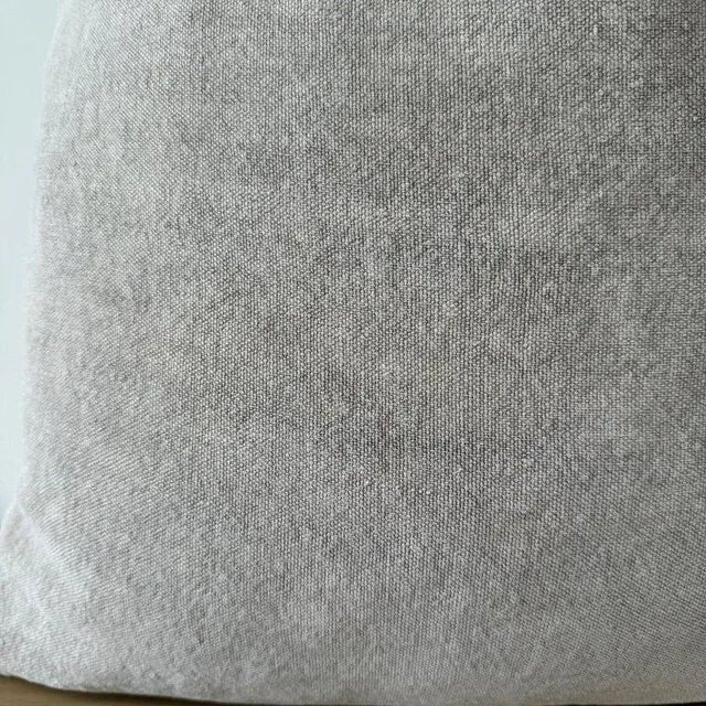 Custom Natural Stone Washed Linen Pillow With Down Feather Insert For Sale In Los Angeles - Image 6 of 6