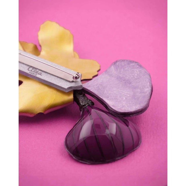 FIG, Brooch, Purple For Sale - Image 4 of 4