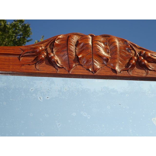 Vintage Oak Buffet with Sentry Boxes and Mirror For Sale - Image 15 of 18