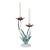 Vintage Tole Lotus Flower 2-Arm Candelabra For Sale