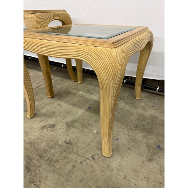 1970s A Gabriella Crespi Style Pencil Reed Console and Side Table For Sale - Image 10 of 12