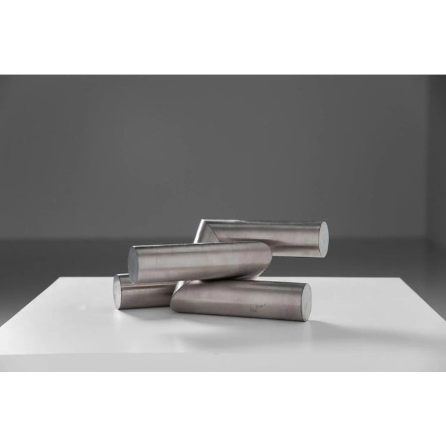 Silver Tubular Tangled Sculpture by Rudolf Wolf, 1975 For Sale - Image 8 of 10
