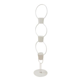 Vintage MCM 3-Tier White Plant Stand Retro Mid-Century Modern Display For Sale
