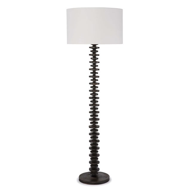 Black Regina Andrew Fishbone Floor Lamp in Ebony For Sale - Image 8 of 8