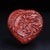 Wood Vintage Chinese Carved Cinnabar Lacquer Heart-Shaped Box, Dragon & Phoenix Among Peonies For Sale - Image 7 of 10