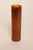 1960s Vintage Studio Pottery Sunburst and Botanical Motif Matte Amber Glazed Vase For Sale - Image 5 of 18