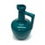 Mid 20th Century Art Deco Blue Green Long Necked Ceramic Pitcher Curation - Set of 3 For Sale In Miami - Image 6 of 9